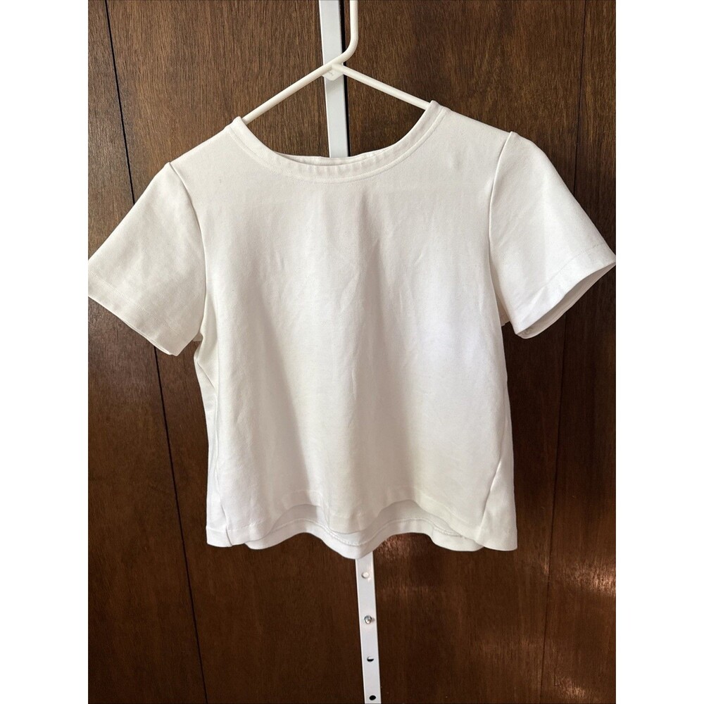 SPANX The Perfect Funnel Top in Powder Ivory White SS Small Mrsp $98 Minimalist